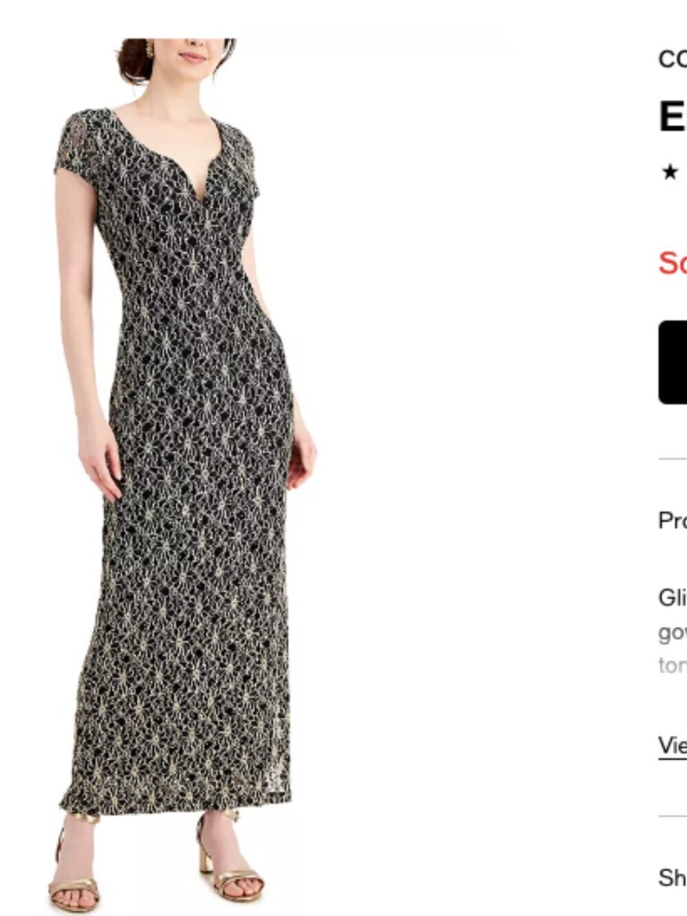 Beautiful Connected Emroidery black formal dress Size 10